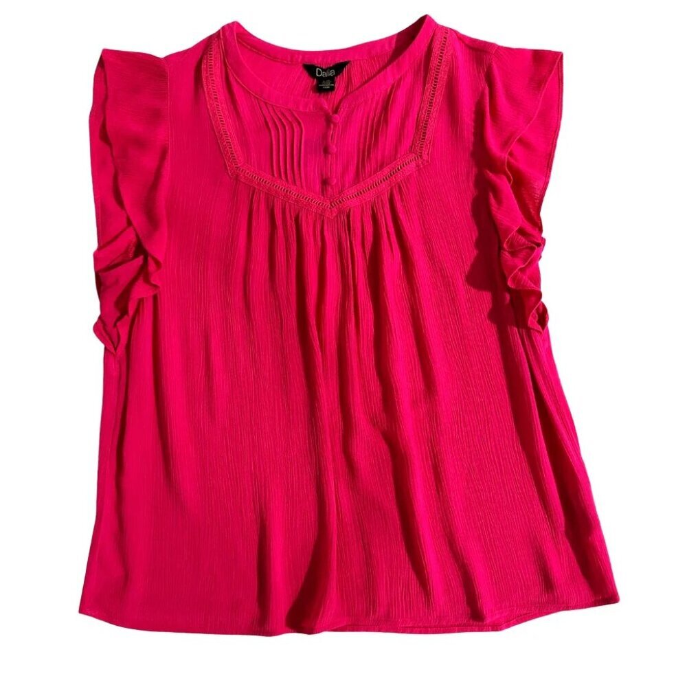 NWOT  Dalia Crepe 100% Viscose Top | Pink